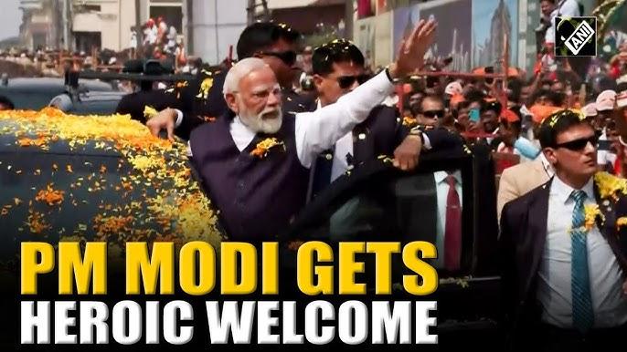 PM Narendra Modi Holds Massive Roadshow in Udupi, Karnataka