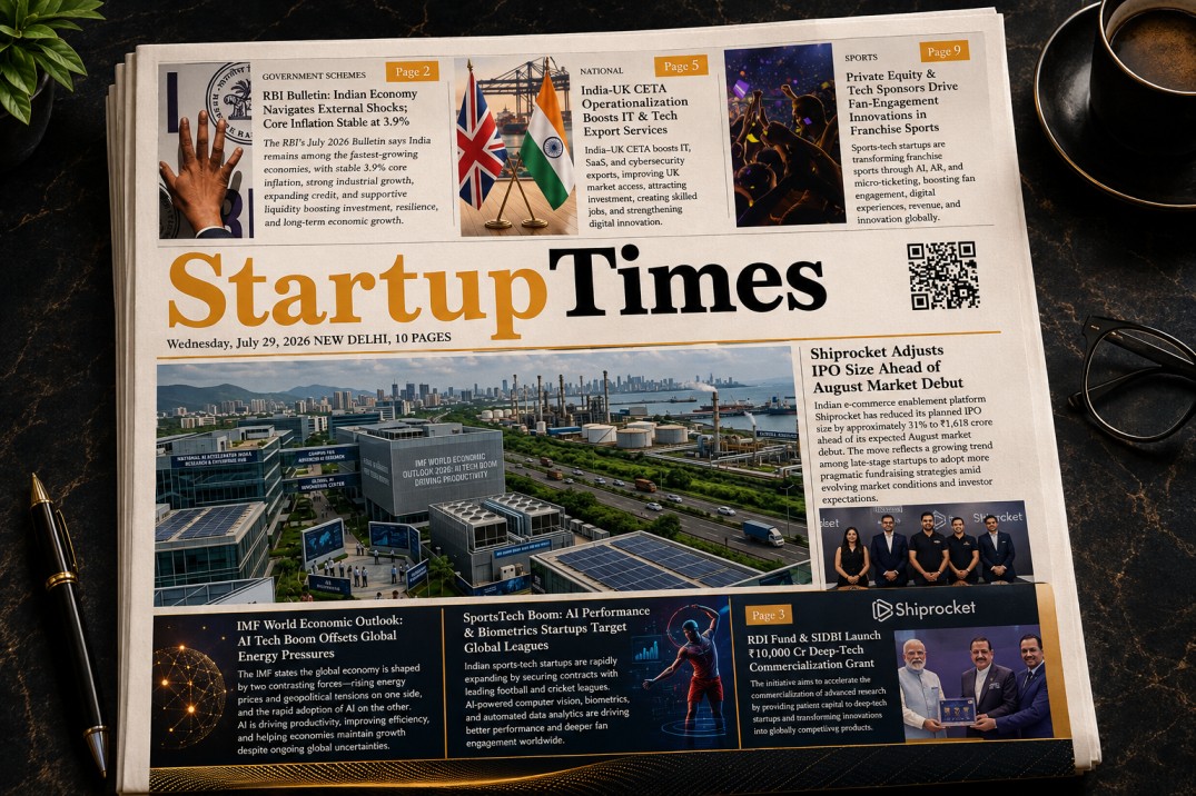 StartupTimes — Wednesday, July 29, 2026 | New Delhi | 10 Pages
