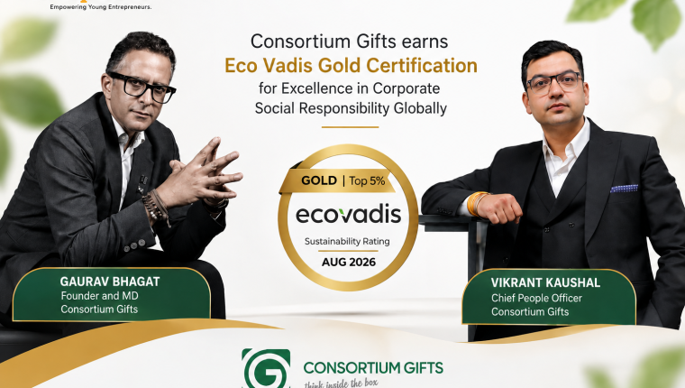 As Climate Risks Mount Across South Asia, India’s Most Innovative Corporate Gifting Company takes a step towards Conscious Procurement with Eco Vadis Gold