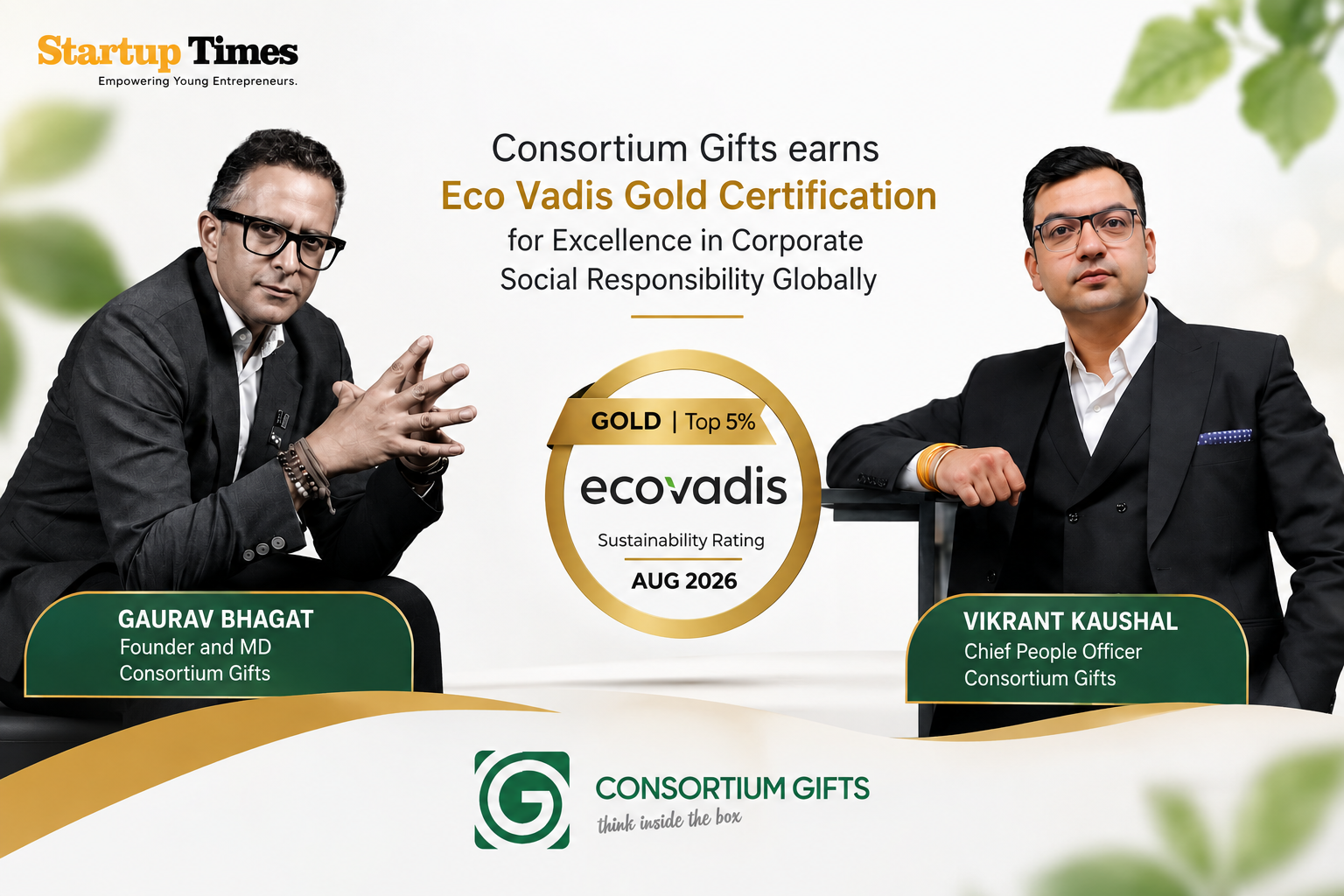 As Climate Risks Mount Across South Asia, India’s Most Innovative Corporate Gifting Company takes a step towards Conscious Procurement with Eco Vadis Gold